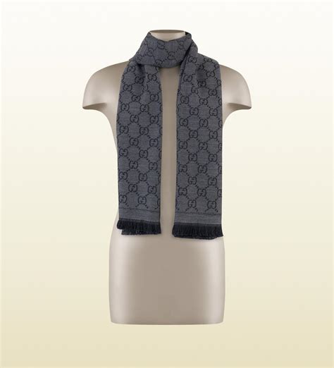 gucci gg stripe jacquard knit scarf|gg jacquard pattern knitted scarf.